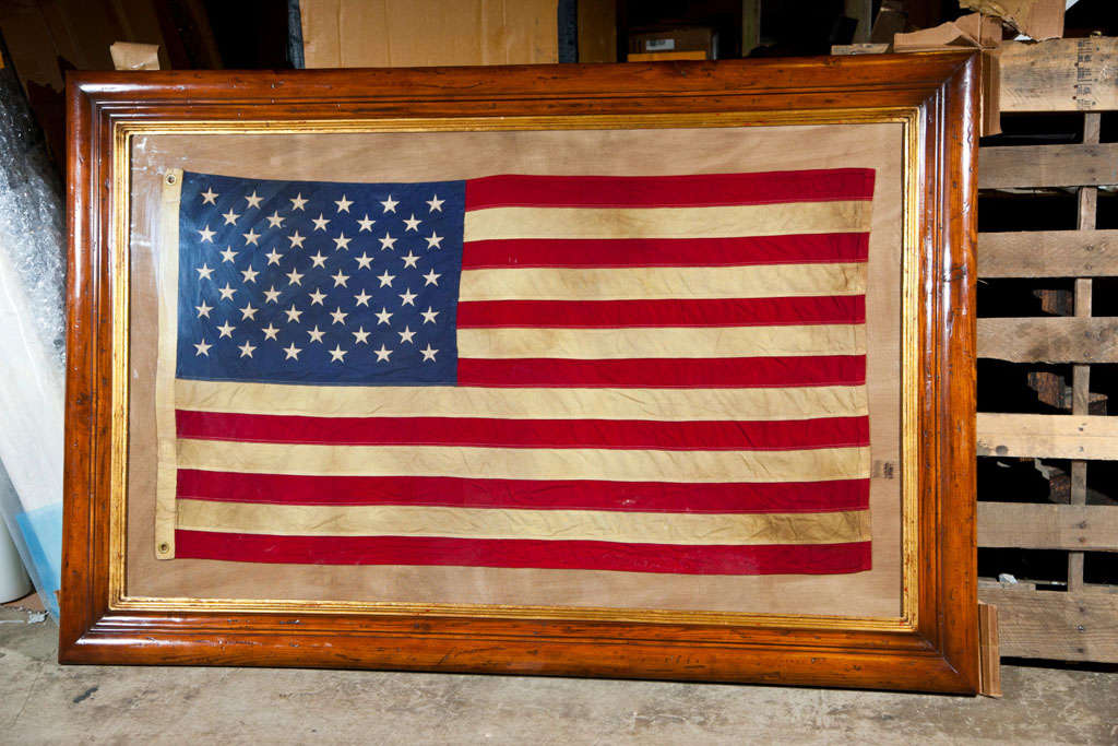 20th Century Framed Vintage American Flag