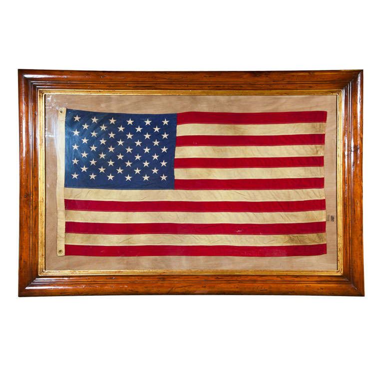 Framed Vintage American Flag