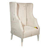 Truck Tarp Wing Chair with Lucite Legs