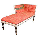 Chaise Recovered in Quilted Saris