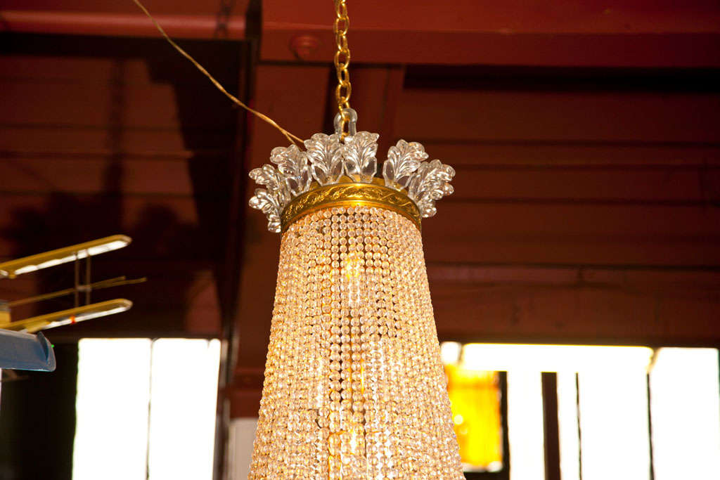19th Century French Basket Chandelier