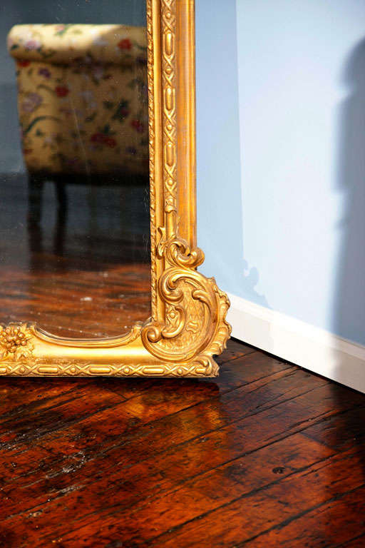 19th Century  French Carved Baroque Mirror For Sale 1