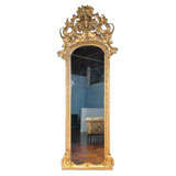 19th Century  French Carved Baroque Mirror
