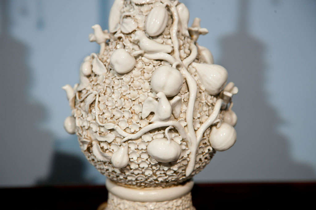 Pair 19th c. Porcelain Lamps