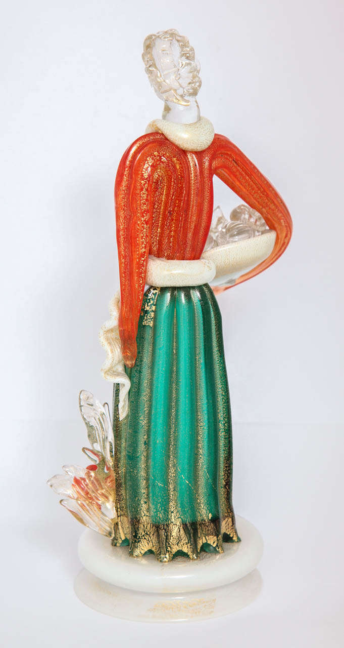 Mid-20th Century Barovier Figurine For Sale