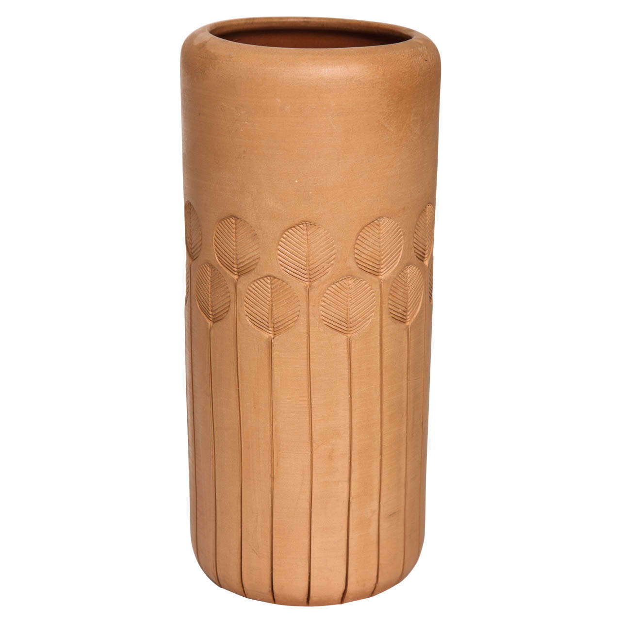 Unglazed Terracotta Vase by Bitossi for Raymor, circa 1960s For Sale at