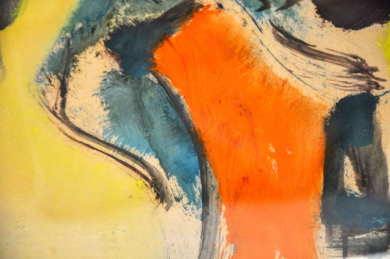 Abstract Watercolor 1964 Levin Painting 5