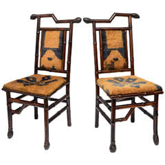 A pair of 19th Century English Bamboo Chairs from Lilly Pulitzer's Private Collection