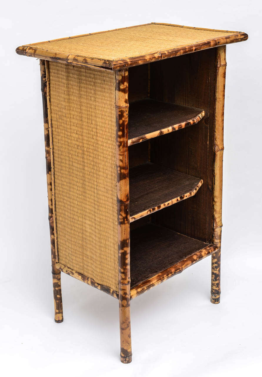 bamboo rattan bookcase