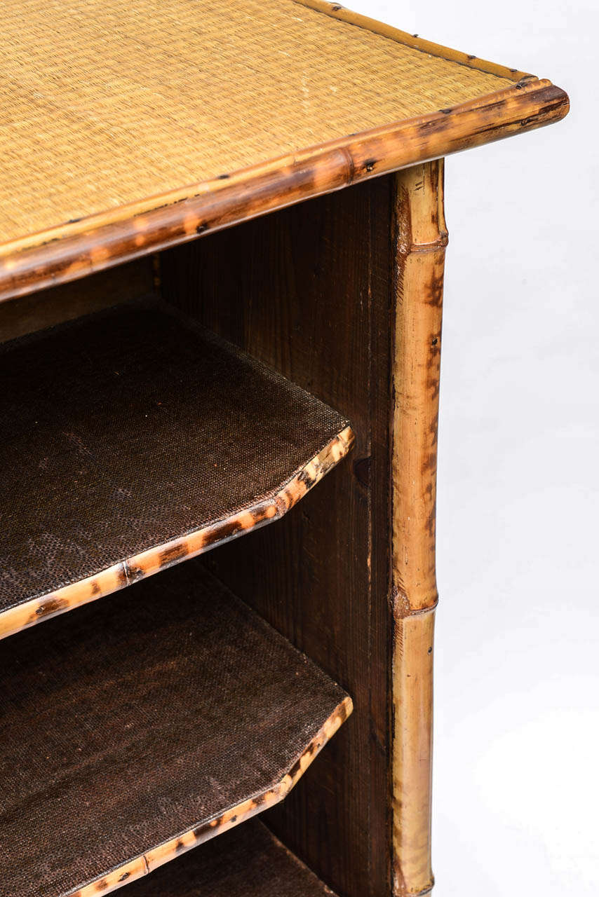 20th Century English Bamboo and Rattan Bookcase 2