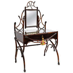 Antique 19th English Bamboo Vanity from Lilly Pulitzer's Private Collection