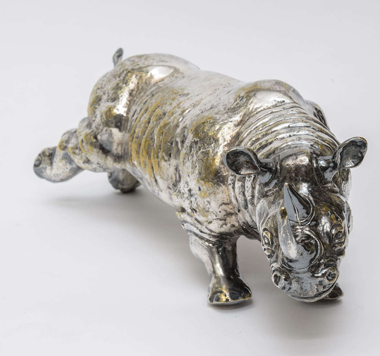 silver rhinoceros