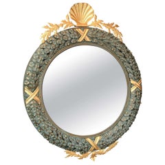 Neoclassical Tole Wreath Style Mirror