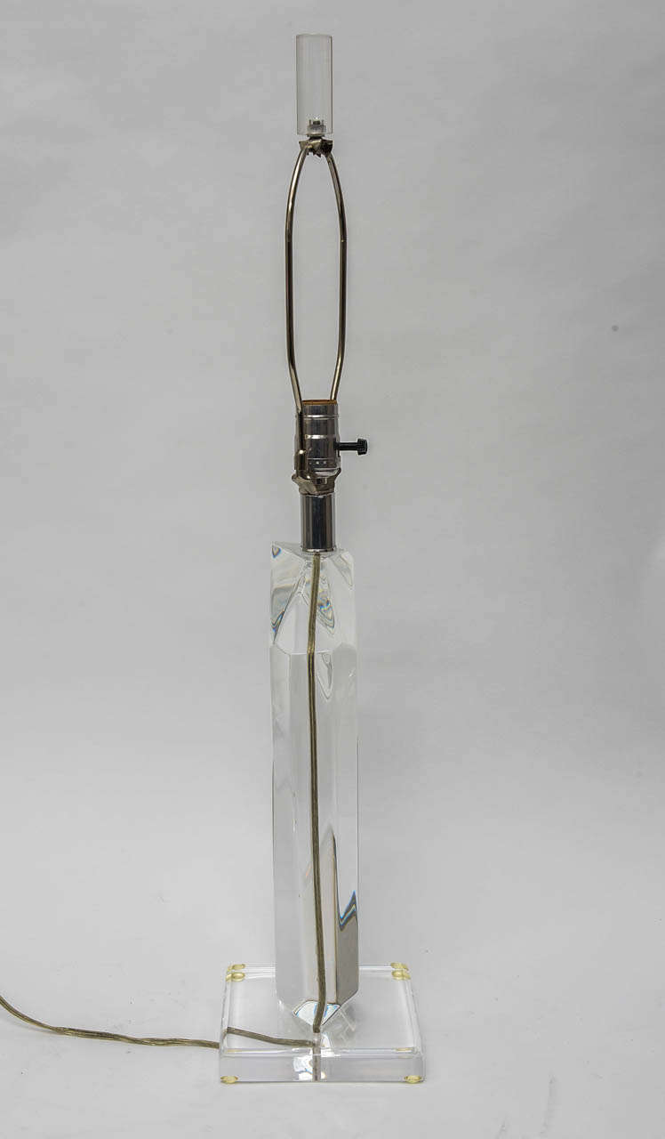 Pair of Lucite Lamps by Van Teal In Good Condition In West Palm Beach, FL