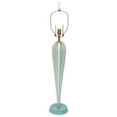 Single Light Blue Murano Lamp