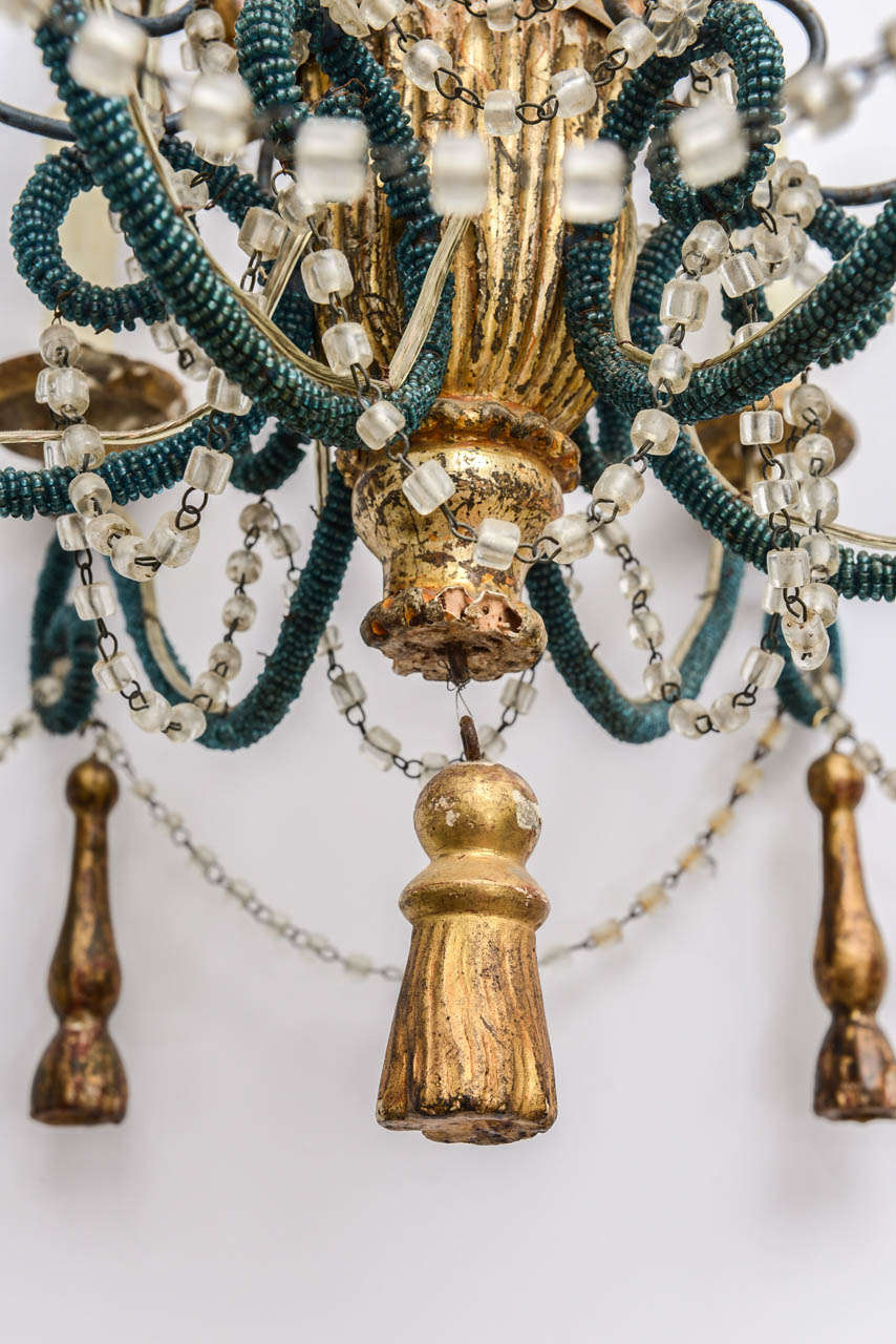 20th Century Italian Beaded Chandelier