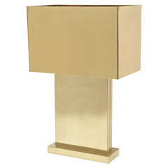 C. Jere Geometric Brass Lamp