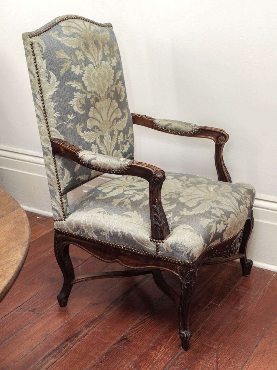 Wood Pair of Regence Style Fauteuils