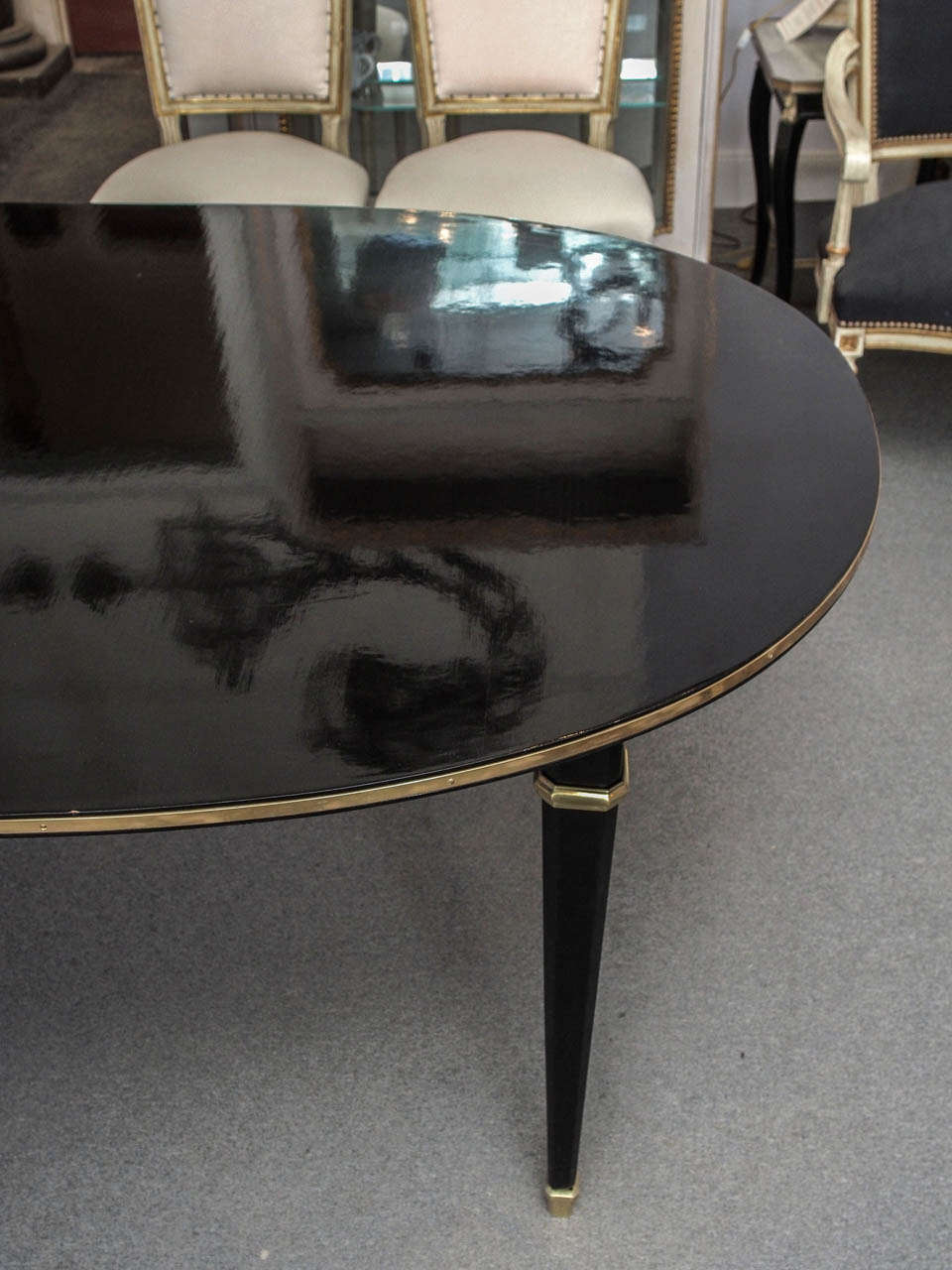 Argentine Black Lacquer Dining Table