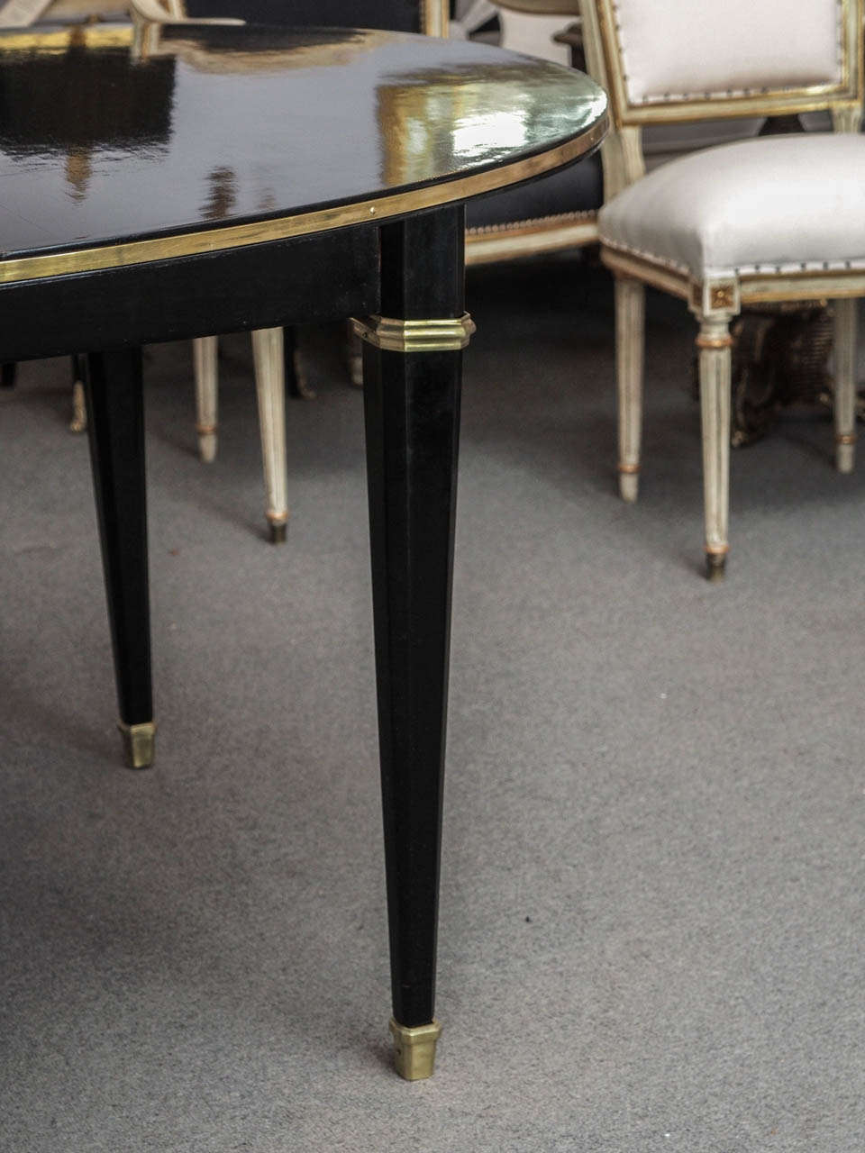 Mid-20th Century Black Lacquer Dining Table