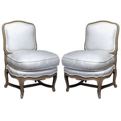 Pair of French Slipper Chairs