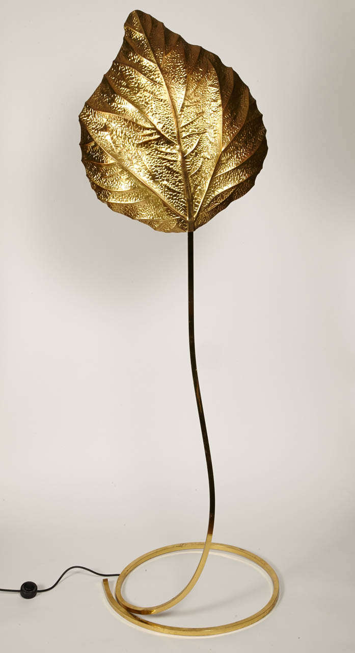 Nice brass floor lamp by Tommaso Barbi.
Possibility of two.