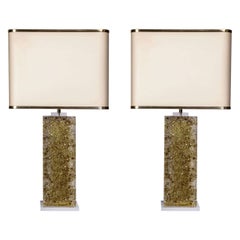Pair of Lucite Table Lamps by Romeo Paris