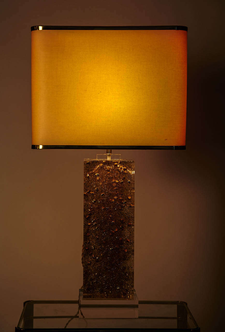 Pair of Lucite Table Lamps by Romeo Paris For Sale 4