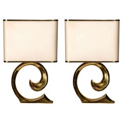 Pair of Brass Table Lamps