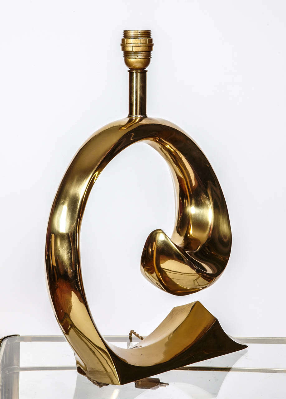 Pair of Brass Table Lamps In Excellent Condition In Bois-Colombes, FR