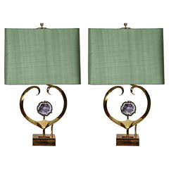 Pair Of Lamps Signed By Willy Daro
