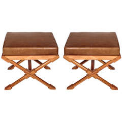 Pair of 1970's Stools in the Manner of André Arbus