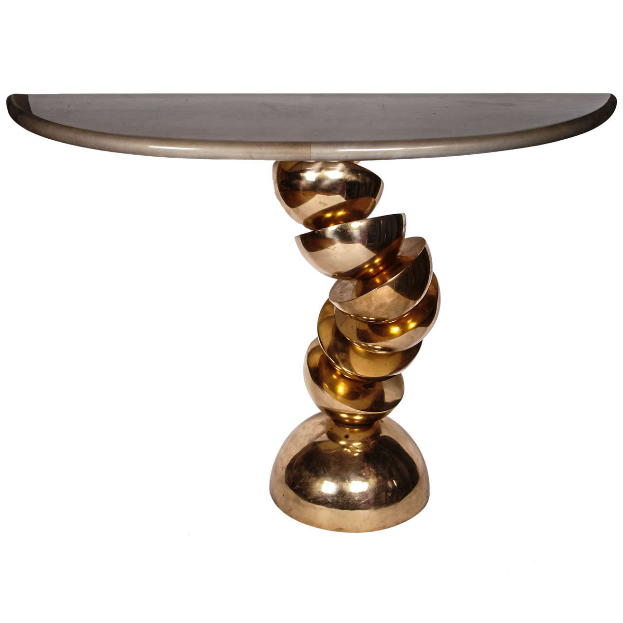 Console in Solid Bronze by Robert Phandeve