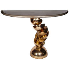 Console en bronze massif de Robert Phandeve