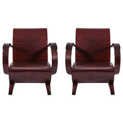 1930s Set of Four Art Deco Armchairs