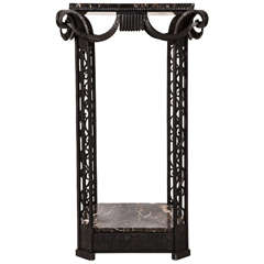 1930's Pedestal in Wrought Iron by Paul Kiss
