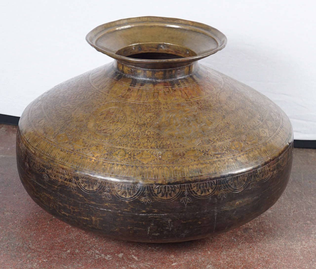 Anglo-Indian 19th Century Brass Pot For Sale