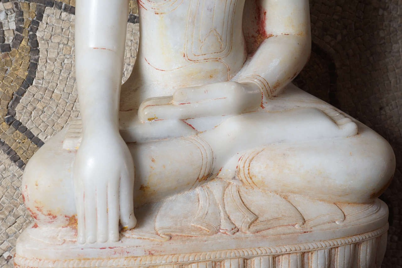 Asian Shan Marble Buddha Myanmar, Burma, circa 1800
