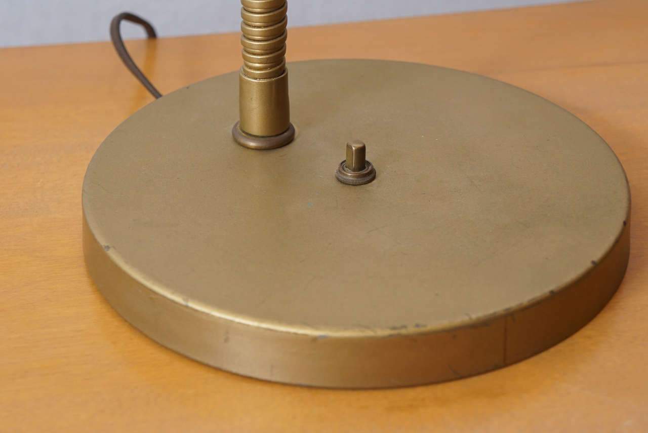 Mid-20th Century 1950s Fiberglass Shade Desk Lamp For Sale