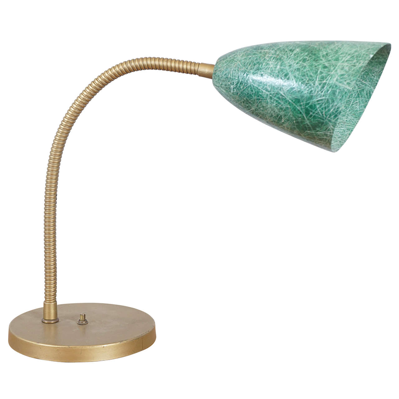 1950s Fiberglass Shade Desk Lamp For Sale