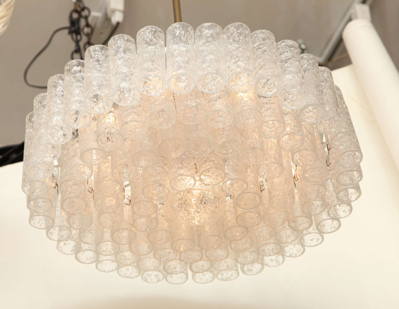 Contemporary Design Textured Glass Cylinder Light 1