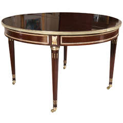 Finest Two-Leaf Circular French Dining Table by Maison Jansen