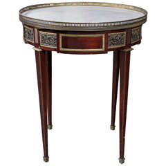 Marble-Top Bouillotte Table Attributed to Maison Jansen