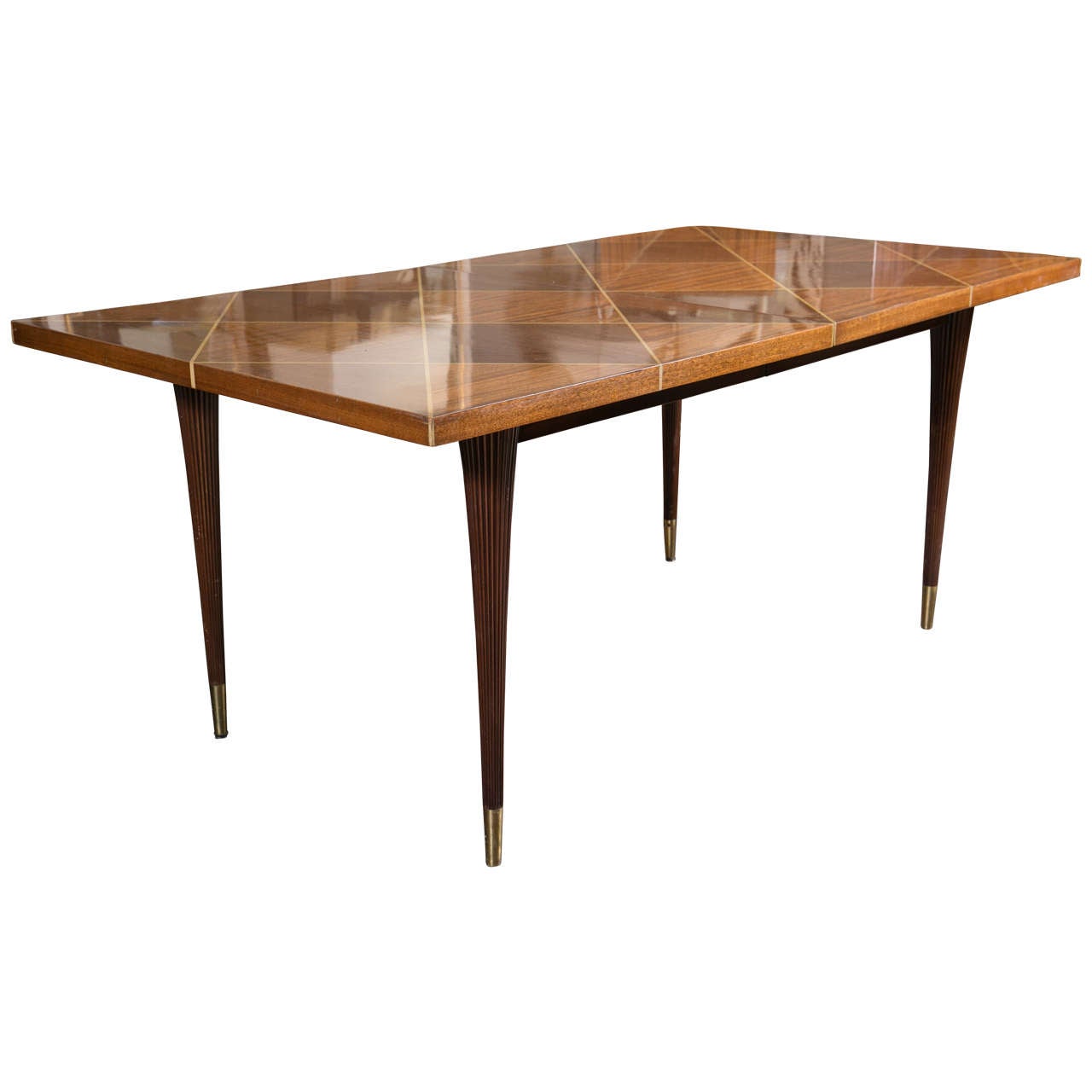 Tommi Parzinger Dining Table with Two Leaves by Charak