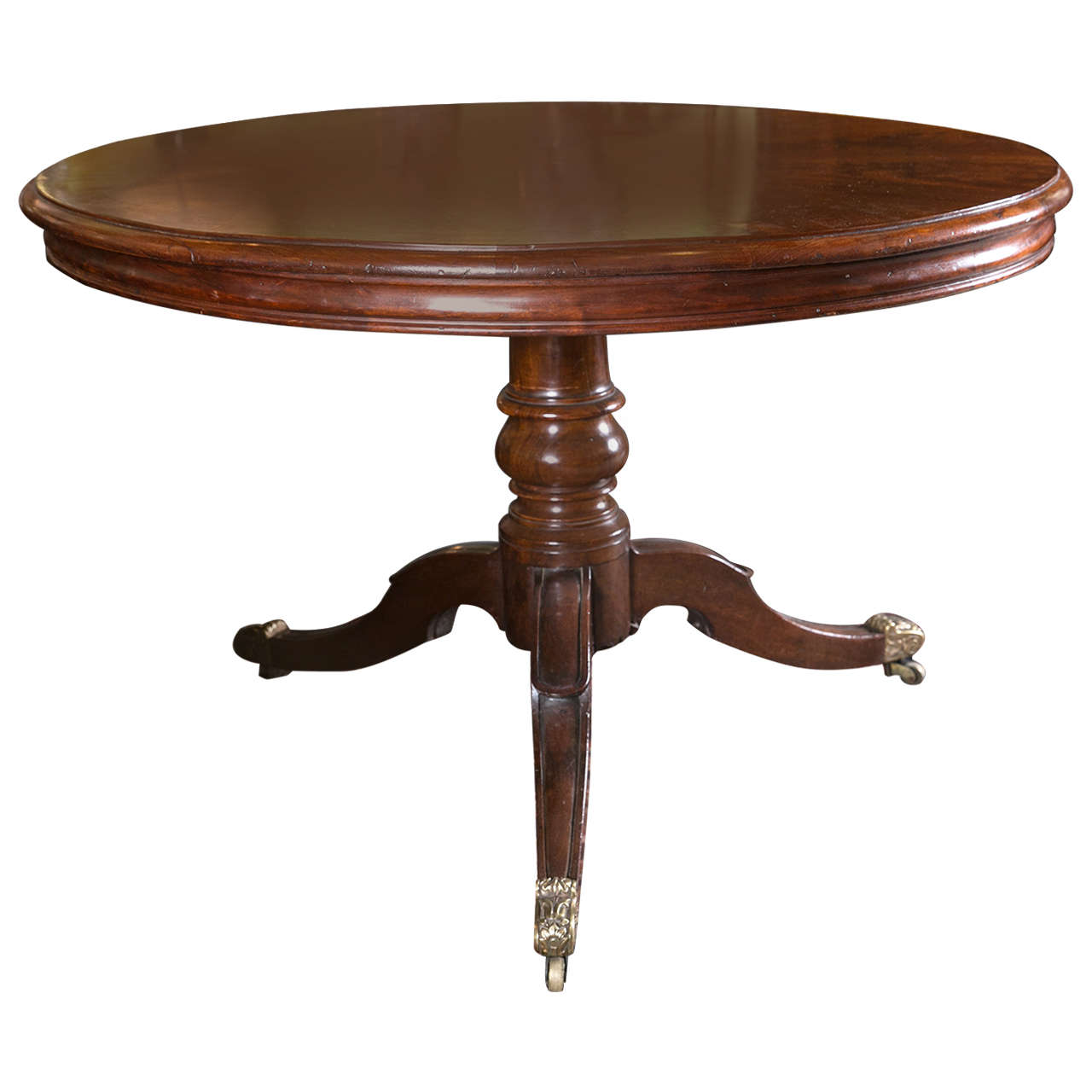 English Regency Round Mahogany Table For Sale