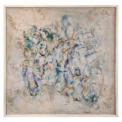 1960s Signed and Dated Abstract Painting 10