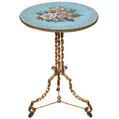 Napoleon III Tilt-Top Table with Glass Beaded Top
