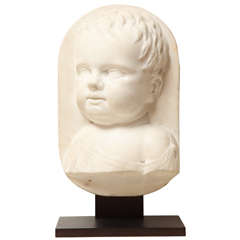 American Neoclassical Marble Sculpture of a Boy, circa 1840