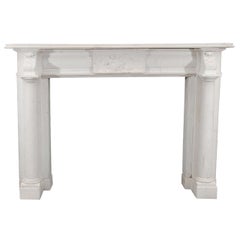 Early 19th Century William IV Statuary Marble Fireplace