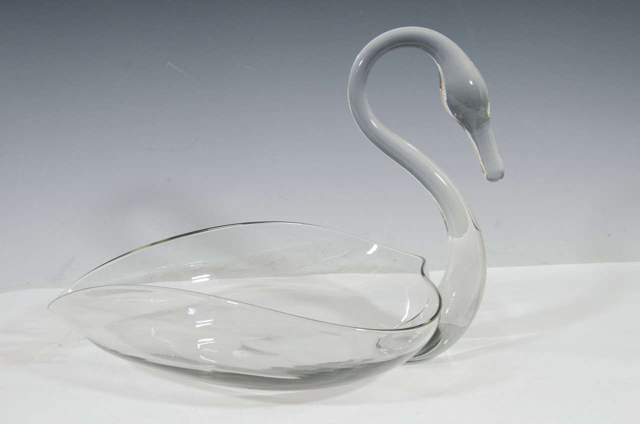 crystal swan bowl
